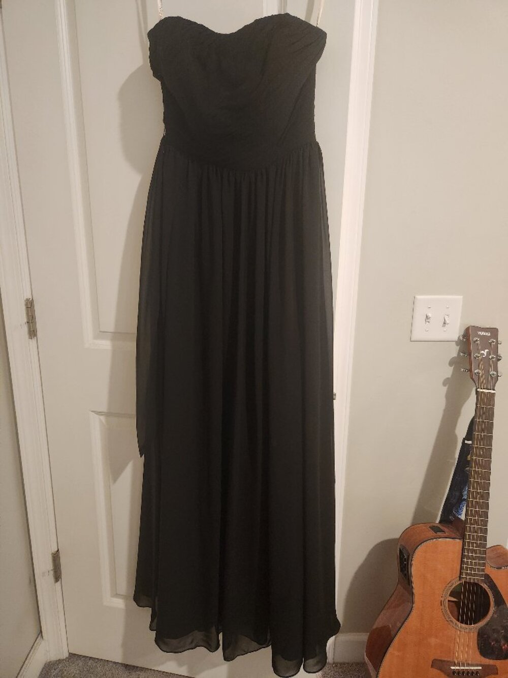 Bari Jay Black Formal Dress, Strapless, Size 10